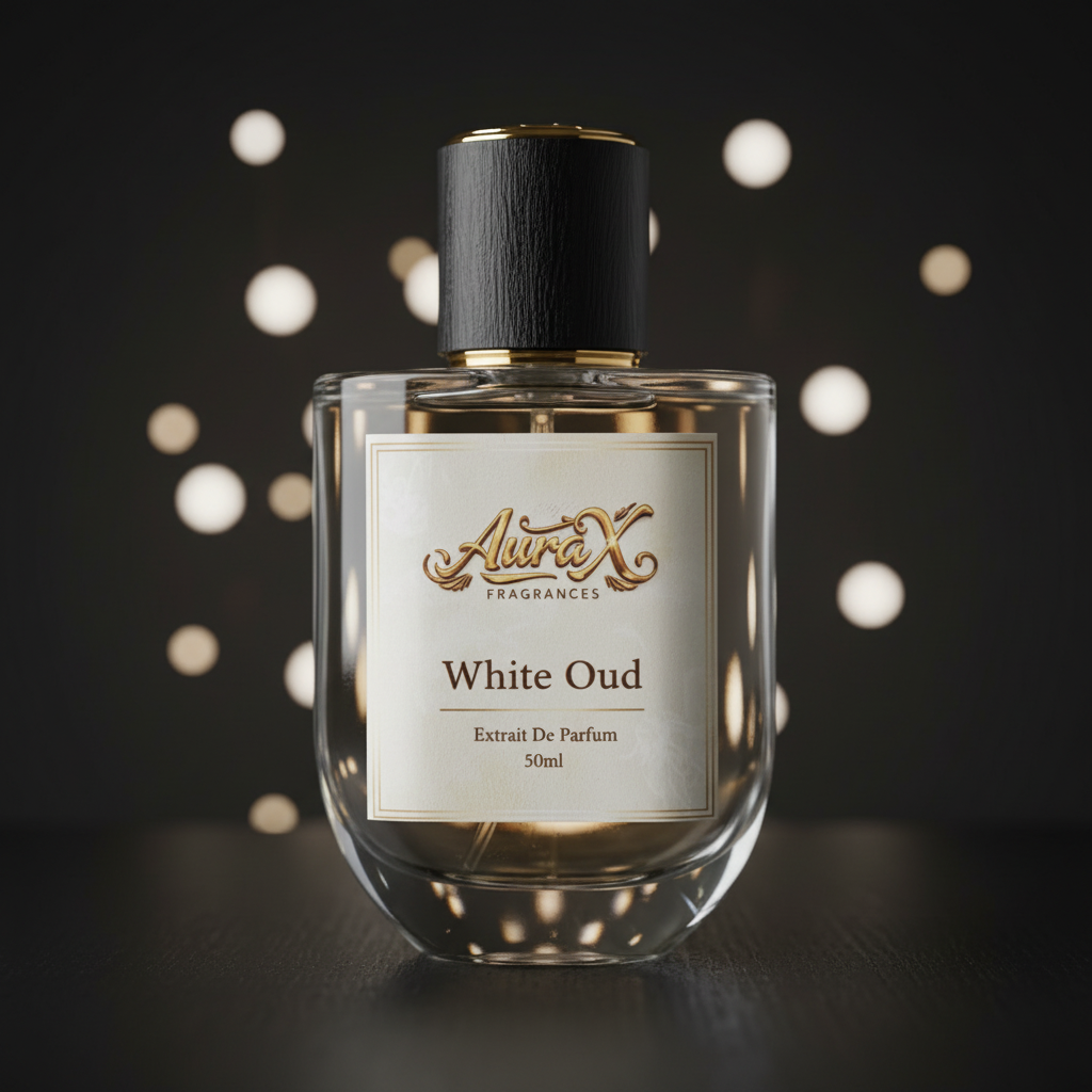 Aura X White Oud Signature Collection perfume bottle
